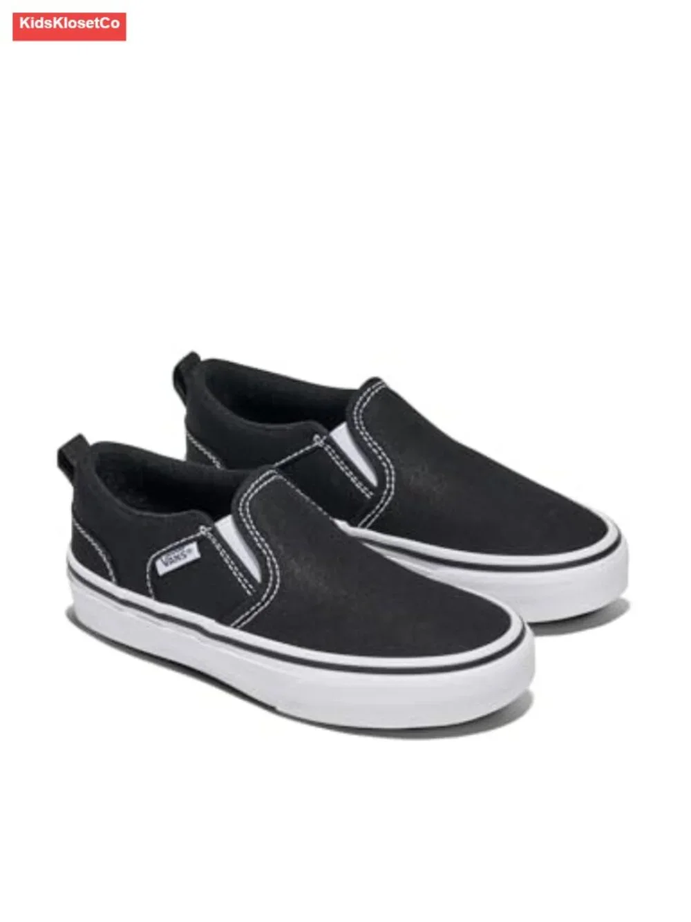Canvas Slip-on Sneakers with Stretch Side Panels for Kids